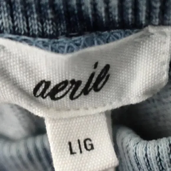 Aerie Soft Landing Pull On Trouser Medium Wash Womens L Loungewear Boho Comfort - Picture 5 of 12